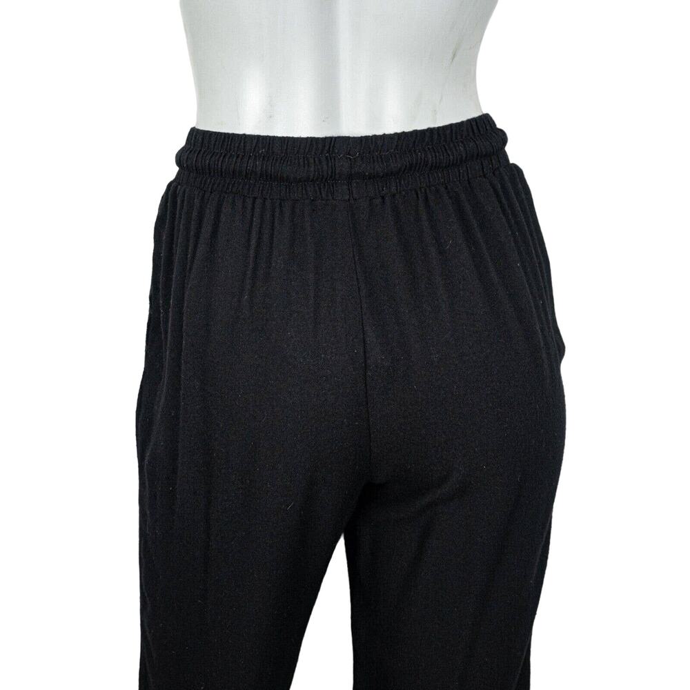 BLACK CRANE Drawstring Pants Black Rayon Wool Size XS - Picture 9 of 9